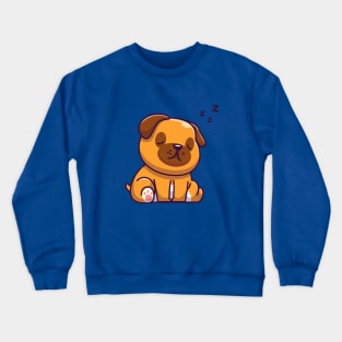 Cute Dog Sleeping Cartoon Crewneck Sweatshirt